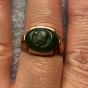 Men’s antique jade ring size 10
